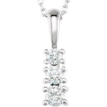 Load image into Gallery viewer, Diamond 3-Stone 18" Necklace