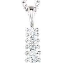 Load image into Gallery viewer, Diamond 3-Stone 18" Necklace