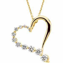 Load image into Gallery viewer, 1 CTW Diamond Journey Heart 18" Necklace