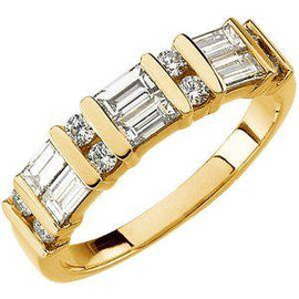 14ky Yellow 3/4 CTW Diamond Anniversary Band