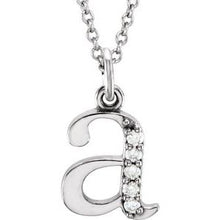 Load image into Gallery viewer, .025 CTW Diamond Lowercase Initial a 16" Necklace