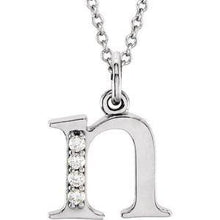 Load image into Gallery viewer, .025 CTW Diamond Lowercase Initial a 16" Necklace