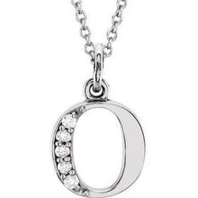 Load image into Gallery viewer, .025 CTW Diamond Lowercase Initial a 16" Necklace