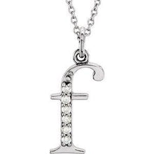 Load image into Gallery viewer, .025 CTW Diamond Lowercase Initial a 16" Necklace