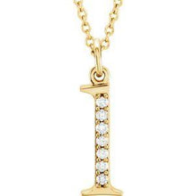 Load image into Gallery viewer, .025 CTW Diamond Lowercase Initial a 16" Necklace