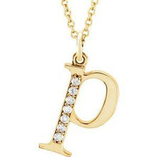 Load image into Gallery viewer, .025 CTW Diamond Lowercase Initial a 16" Necklace
