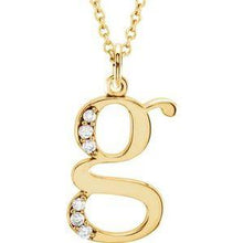Load image into Gallery viewer, .025 CTW Diamond Lowercase Initial a 16" Necklace