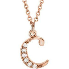Load image into Gallery viewer, .025 CTW Diamond Lowercase Initial a 16" Necklace