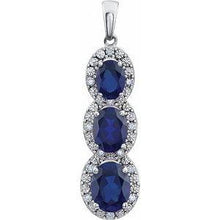 Load image into Gallery viewer, Amethyst & .04 CTW Diamond Three-Stone Pendant