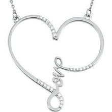 Load image into Gallery viewer, 1/8 CTW Diamond Infinity-Inspired Love Heart 18" Necklace