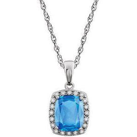 Amethyst & .05 CTW Diamond 18