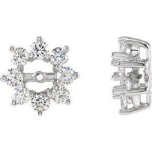 Load image into Gallery viewer, 1 1/8 CTW Diamond Earring Jackets with 4.5mm ID