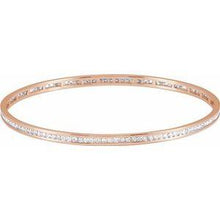 Load image into Gallery viewer, 2 1/4 CTW Diamond Stackable Bangle 8" Bracelet