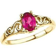 Load image into Gallery viewer, Youth Imitation Birthstone Ring