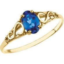 Load image into Gallery viewer, Youth Imitation Birthstone Ring