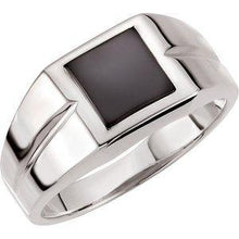Load image into Gallery viewer, 8 mm Square Onyx Ring