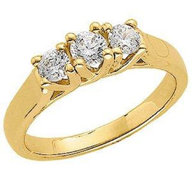1/2 CTW Diamond Three-Stone Anniversary Band