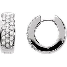 Load image into Gallery viewer, 1/3 CTW Diamond Hoop Earrings