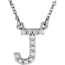 Load image into Gallery viewer, Initial A 1/8 CTW Diamond 16" Necklace