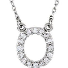 Load image into Gallery viewer, Initial A 1/8 CTW Diamond 16" Necklace