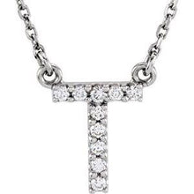Load image into Gallery viewer, Initial A 1/8 CTW Diamond 16" Necklace