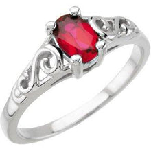 Load image into Gallery viewer, Youth Imitation Birthstone Ring