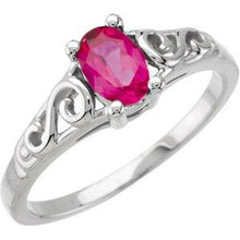 Load image into Gallery viewer, Youth Imitation Birthstone Ring