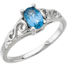 Load image into Gallery viewer, Youth Imitation Birthstone Ring