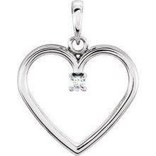 Load image into Gallery viewer, .03 CTW Diamond Heart Pendant