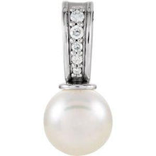 Load image into Gallery viewer, Freshwater Cultured Pearl & .03 CTW Diamond Pendant
