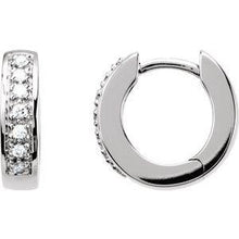 Load image into Gallery viewer, 1/6 CTW Diamond Hoop Earrings