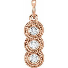Load image into Gallery viewer, 1/3 CTW Diamond 3-Stone Pendant