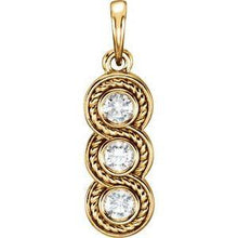 Load image into Gallery viewer, 1/3 CTW Diamond 3-Stone Pendant