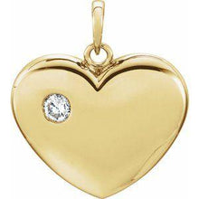 Load image into Gallery viewer, .05 CT Diamond 16.75x12.15 mm Heart Pendant