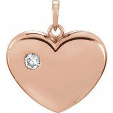 Load image into Gallery viewer, .05 CT Diamond 16.75x12.15 mm Heart Pendant