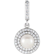 Load image into Gallery viewer, Freshwater Cultured Pearl & 1/8 CTW Diamond Pendant