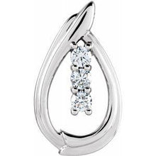 Load image into Gallery viewer, 1/2 CTW Diamond 3-Stone Freeform Pendant