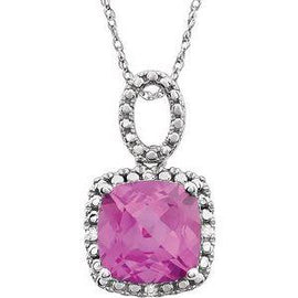 Amethyst & .03 CTW Diamond 18