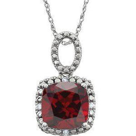 Amethyst & .03 CTW Diamond 18