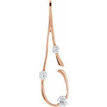 Load image into Gallery viewer, 1/2 CTW Diamond Three-Stone Freeform Pendant
