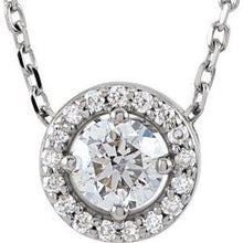 Load image into Gallery viewer, 1/4 CTW Diamond Halo-Style 16" Necklace