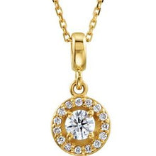 Load image into Gallery viewer, 1/5 CTW Diamond Halo-Style 18" Necklace