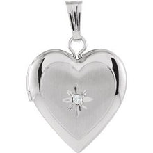 Load image into Gallery viewer, 13.5x12.75 mm .010 CTW Diamond Heart Locket