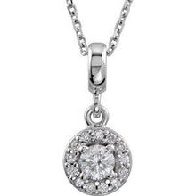 Load image into Gallery viewer, 1/5 CTW Diamond Halo-Style 18" Necklace
