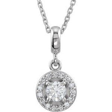 Load image into Gallery viewer, 1/5 CTW Diamond Halo-Style 18" Necklace