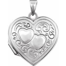 Load image into Gallery viewer, Double Heart Locket