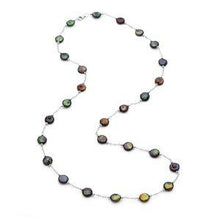 Load image into Gallery viewer, Freshwater Cultured Black Coin Pearl 18" Necklace