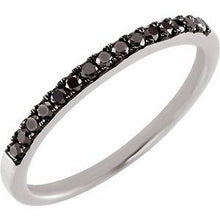 Load image into Gallery viewer, 1/5 CTW Black Diamond Band