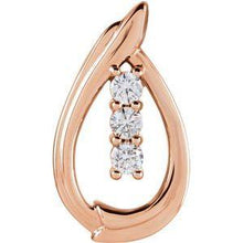 Load image into Gallery viewer, 1/2 CTW Diamond 3-Stone Freeform Pendant