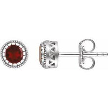 Load image into Gallery viewer, Garnet "January" Birthstone Earrings